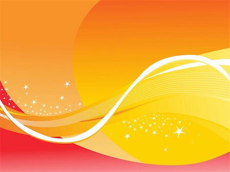 simsearch:400-04069932,k - abstract wavy background with stars orange Stock Photo - Budget Royalty-Free & Subscription, Code: 400-04032531