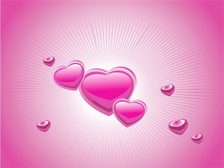 simsearch:400-04032610,k - pink banner with hearts vector illustration Foto de stock - Super Valor sin royalties y Suscripción, Código: 400-04032547