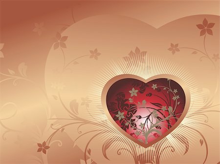 simsearch:400-04589264,k - valentine floral vector illustration Stockbilder - Microstock & Abonnement, Bildnummer: 400-04032565