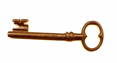 simsearch:400-04896062,k - old rusty key on white background Stock Photo - Budget Royalty-Free & Subscription, Code: 400-04032744