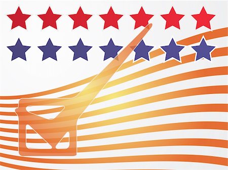 simsearch:400-05724136,k - Checkmark over stars and stripes, illustrationg United States elections Stock Photo - Budget Royalty-Free & Subscription, Code: 400-04033202