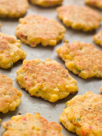 Tray of Sweet corn Fritters Stock Photo - Budget Royalty-Free & Subscription, Code: 400-04033582