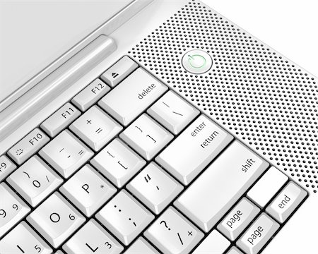 simsearch:400-04474827,k - 3D render of a laptop keyboard Fotografie stock - Microstock e Abbonamento, Codice: 400-04033933