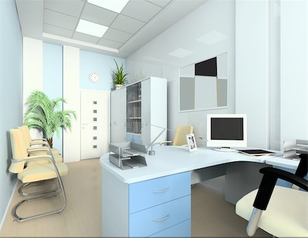 simsearch:400-04739894,k - Modern interior of office  exclusive design 3d image Stock Photo - Budget Royalty-Free & Subscription, Code: 400-04033973