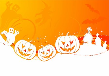 simsearch:400-06881290,k - Halloween background with pumpkin, element for design, vector illustration Stockbilder - Microstock & Abonnement, Bildnummer: 400-04045973