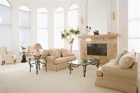 simsearch:693-03312402,k - Empty living room in luxurious home Stock Photo - Budget Royalty-Free & Subscription, Code: 400-04046106