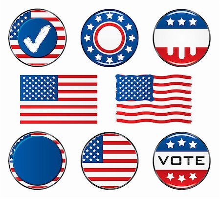 presidenziale - Vote Icon Set. Easy To Edit Vector Image. Fotografie stock - Microstock e Abbonamento, Codice: 400-04046797