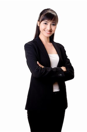 eyedear (artist) - young beautiful confident asian business woman with a pleasant smile Stock Photo - Budget Royalty-Free & Subscription, Code: 400-04046816