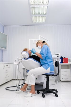 doctor works with patient in the dentist office Stock Photo - Budget Royalty-Free & Subscription, Code: 400-04047131