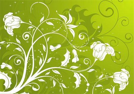 simsearch:400-04136291,k - Floral background with circle, element for design, vector illustration Foto de stock - Super Valor sin royalties y Suscripción, Código: 400-04047373