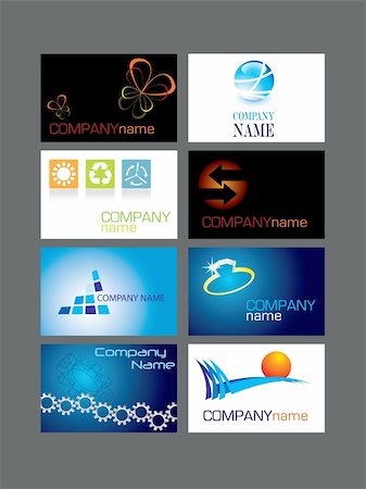 Set of various business cards from a series in my portfolio. Foto de stock - Super Valor sin royalties y Suscripción, Código: 400-04047398