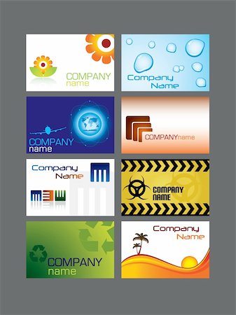 palm tree and office - Set of various business cards from a series in my portfolio. Stock Photo - Budget Royalty-Free & Subscription, Code: 400-04047399
