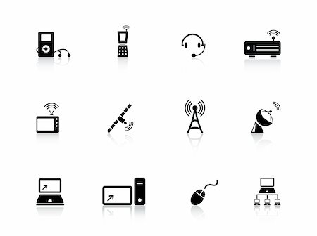satelite dish - Media and communication  icon set from series in my portfolio. Stock Photo - Budget Royalty-Free & Subscription, Code: 400-04047406