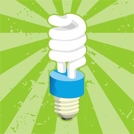 simsearch:400-04366277,k - Spiral compact fluorescent light bulb on grunge background Stock Photo - Budget Royalty-Free & Subscription, Code: 400-04047917