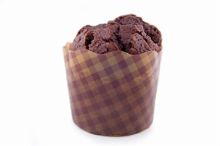 simsearch:400-04729451,k - A chocolate muffin isolated on white Stock Photo - Budget Royalty-Free & Subscription, Code: 400-04049345