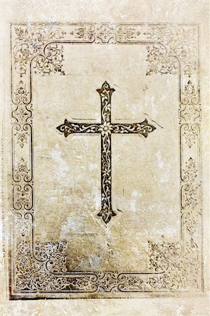 simsearch:400-06087640,k - Old, christain background with cross and florals Stock Photo - Budget Royalty-Free & Subscription, Code: 400-04049846
