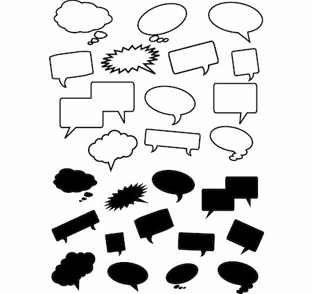 Speech bubbles.  More sets in my portfolio. Stock Photo - Budget Royalty-Free & Subscription, Code: 400-04049952