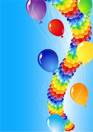 simsearch:400-05263438,k - vector illustration - balloons in the sky Stock Photo - Budget Royalty-Free & Subscription, Code: 400-04040136