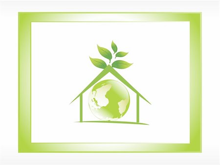 simsearch:400-04667131,k - icon globe in the green house, illustration Stockbilder - Microstock & Abonnement, Bildnummer: 400-04040240