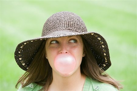 funny pictures people chewing gum - Pretty Young Woman Blowing a Bubble Stock Photo - Budget Royalty-Free & Subscription, Code: 400-04040765