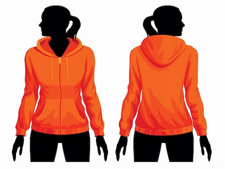 simsearch:400-05677547,k - Women's sweatshirt template with human body silhouette Stock Photo - Budget Royalty-Free & Subscription, Code: 400-04042796