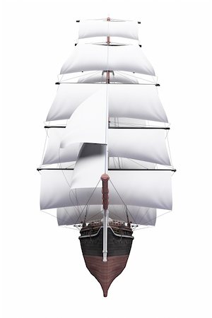 simsearch:400-04693289,k - isolated classic boat on white background Foto de stock - Super Valor sin royalties y Suscripción, Código: 400-04043658