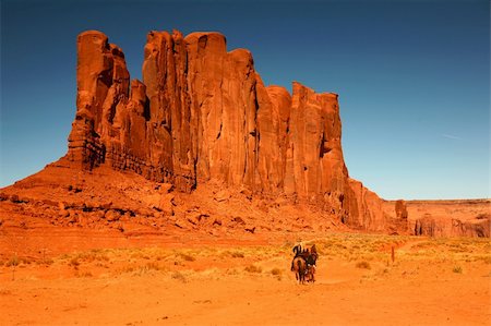 Horseback Riding in Monument Valley, Navajo Nation, Arizona USA Stock Photo - Budget Royalty-Free & Subscription, Code: 400-04043885