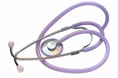 Medical stethoscope, isolated on white background Stock Photo - Budget Royalty-Free & Subscription, Code: 400-04043940