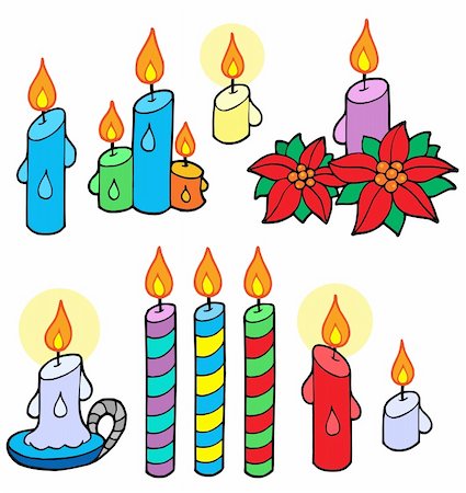 simsearch:400-04210315,k - Candles collection - vector illustration. Stock Photo - Budget Royalty-Free & Subscription, Code: 400-04054110