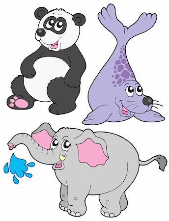 elephant feet - ZOO animals collection 3 - vector illustration. Stock Photo - Budget Royalty-Free & Subscription, Code: 400-04054131