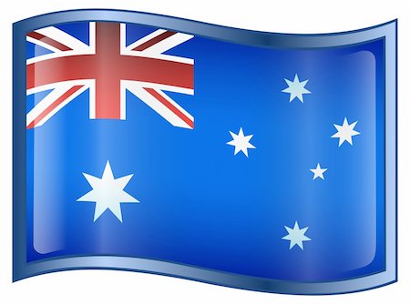 simsearch:400-04615817,k - Australia Flag Icon, isolated on white background.  Vector - EPS 9 format. Foto de stock - Royalty-Free Super Valor e Assinatura, Número: 400-04054185