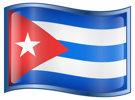 simsearch:400-04615817,k - Cuba Flag Icon, isolated on white background.  Vector - EPS 9 format. Foto de stock - Royalty-Free Super Valor e Assinatura, Número: 400-04054202