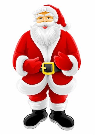 simsearch:400-04054280,k - Christmas Santa Claus vector illustration isolated on white background Stock Photo - Budget Royalty-Free & Subscription, Code: 400-04054282