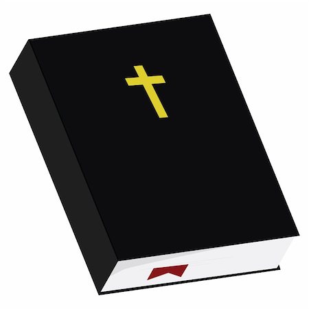 priest bible - Illustration of a Bible with a black leather cover Photographie de stock - Aubaine LD & Abonnement, Code: 400-04054699