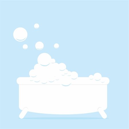 Illustration of a bathtub with bubbles Stock Photo - Budget Royalty-Free & Subscription, Code: 400-04054701