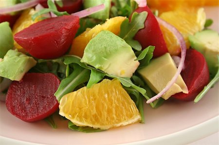 simsearch:400-04055000,k - Beetroot avocado and orange salad background. Photographie de stock - Aubaine LD & Abonnement, Code: 400-04055070