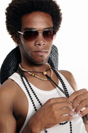 simsearch:400-05009914,k - Portrait of young handsome african male model posing isolated Foto de stock - Super Valor sin royalties y Suscripción, Código: 400-04055300