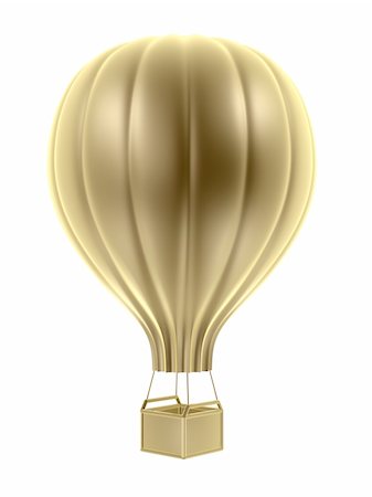 simsearch:400-09090841,k - golden hot air balloon isolated on white background Stock Photo - Budget Royalty-Free & Subscription, Code: 400-04055438