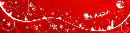 simsearch:400-04729276,k - Christmas background with tree, Santa, house, element for design, vector illustration Stockbilder - Microstock & Abonnement, Bildnummer: 400-04055577