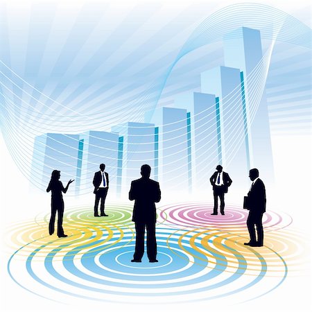 simsearch:400-04082063,k - Businesspeople and a large chart in the background, conceptual business illustration. Stock Photo - Budget Royalty-Free & Subscription, Code: 400-04055867