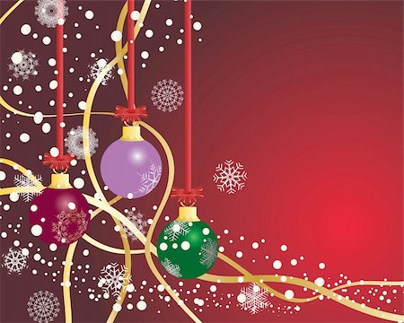 simsearch:400-04411980,k - Christmas (New Year) poscard. Vector illustration. Fotografie stock - Microstock e Abbonamento, Codice: 400-04055891