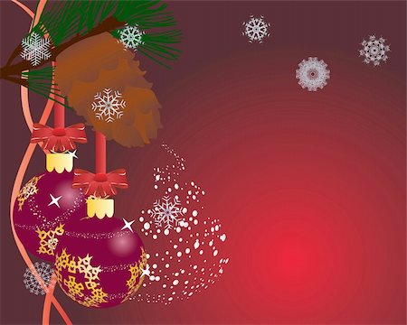 simsearch:400-04411980,k - Christmas (New Year) postcard. Vector illustration. Fotografie stock - Microstock e Abbonamento, Codice: 400-04056186