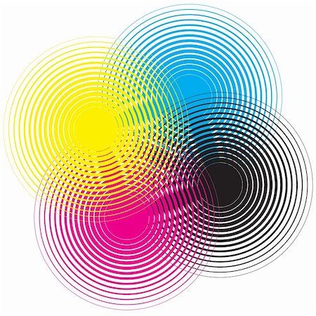 simsearch:400-04362378,k - Cmyk circle texture on a white background Stock Photo - Budget Royalty-Free & Subscription, Code: 400-04056196