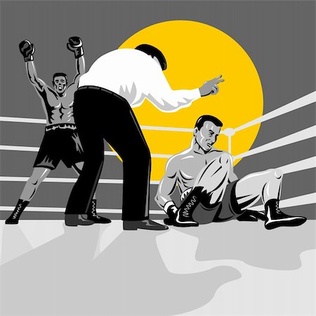 vector art on the sport of boxing Stockbilder - Microstock & Abonnement, Bildnummer: 400-04056230