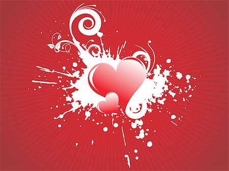 simsearch:400-04294764,k - vector illustration of red hearts Foto de stock - Royalty-Free Super Valor e Assinatura, Número: 400-04056482