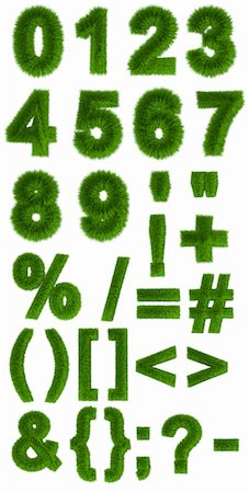 simsearch:400-06062404,k - 3d rendered organic alphabetical characters with grass #3 Foto de stock - Super Valor sin royalties y Suscripción, Código: 400-04056767