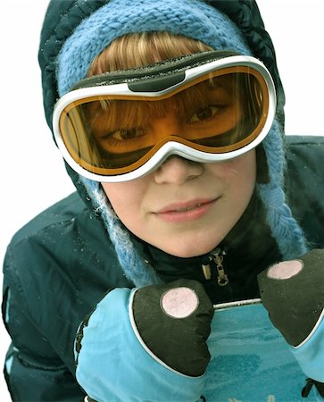 simsearch:400-04256964,k - snowboard girl  over the white background Stock Photo - Budget Royalty-Free & Subscription, Code: 400-04057629