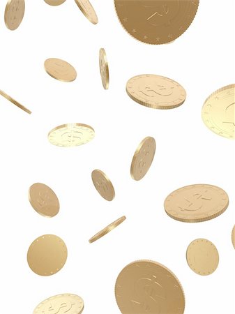 simsearch:400-05269305,k - 3d rendered illustration of some falling coins Foto de stock - Super Valor sin royalties y Suscripción, Código: 400-04057867
