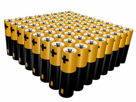simsearch:400-06109171,k - 3d rendered illustration from a pack of black and yellow batteries Stock Photo - Budget Royalty-Free & Subscription, Code: 400-04057898