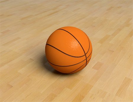 simsearch:858-03049840,k - basketball game ball over the hardwood floor (3D) Photographie de stock - Aubaine LD & Abonnement, Code: 400-04058869